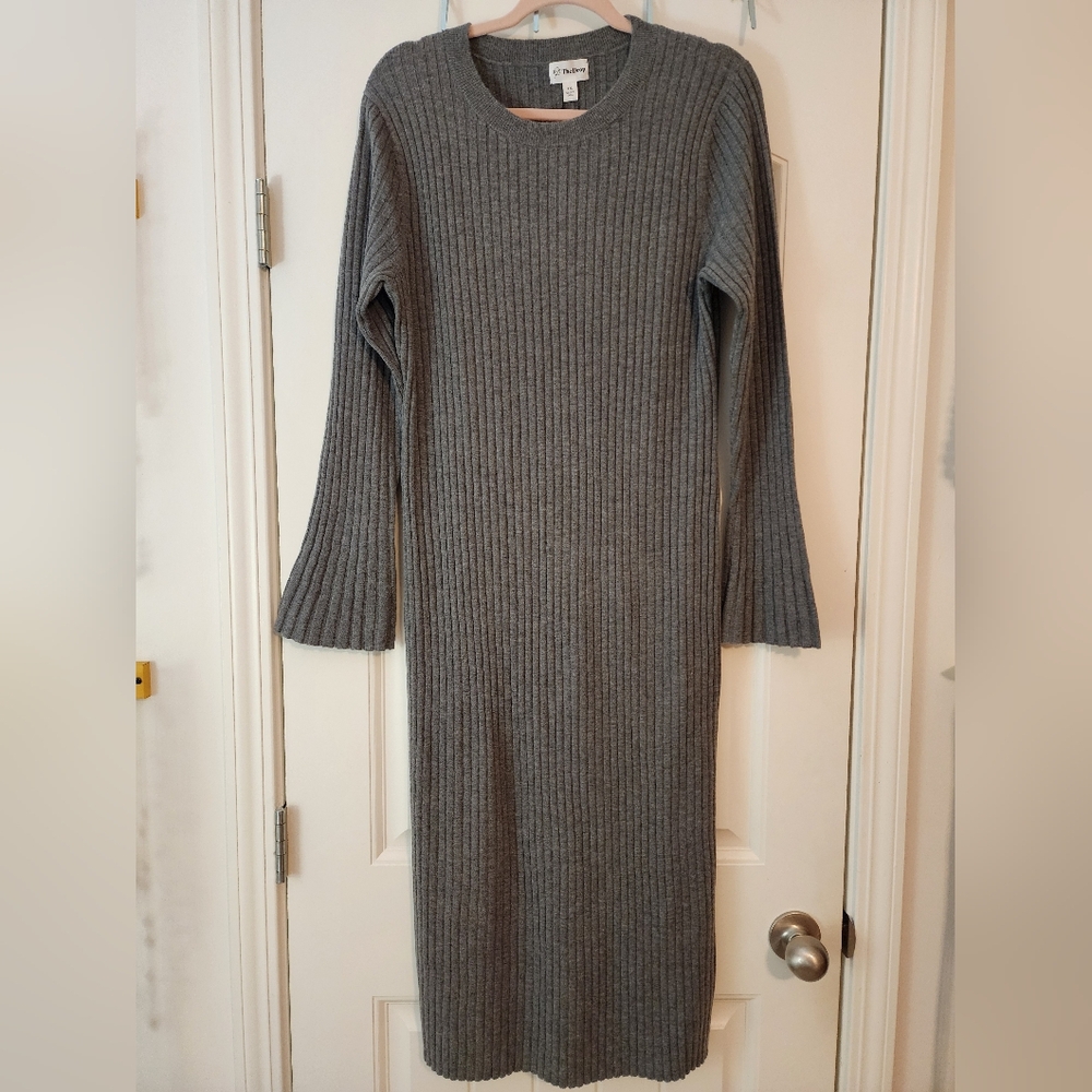 The Drop Long Sleeve Gray Sweaterdress NWT Body Con Super Stretchy Size XXL